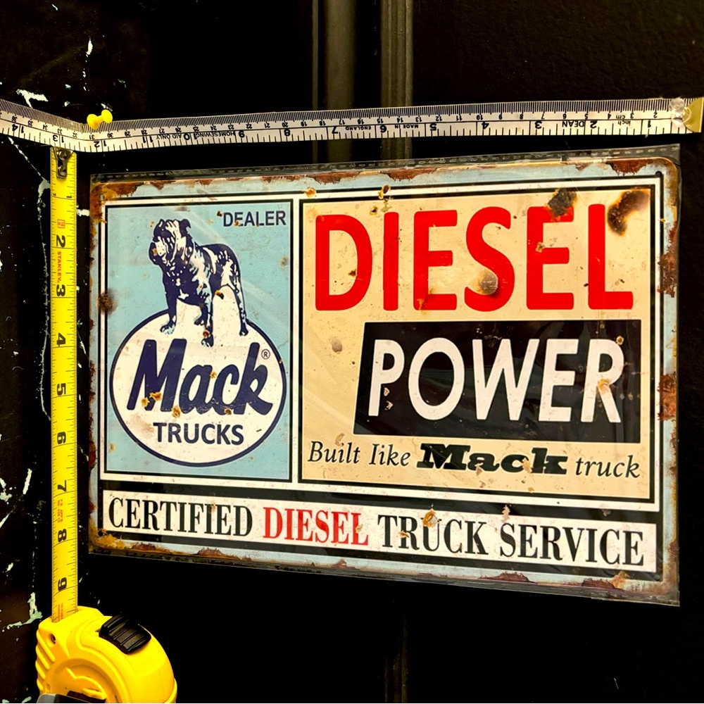 🌅3/$20 Retro Metal Sign - 8” x 12” Tin Sign - Vintage Look - Mack Trucks